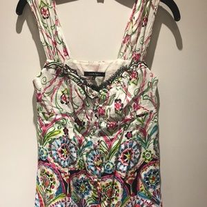 Nanette Lepore Button Front Cotton Silk Bustier 2